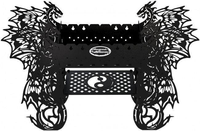 Мангал разборный "Крылатые драконы", стандарт, ST3, 3мм