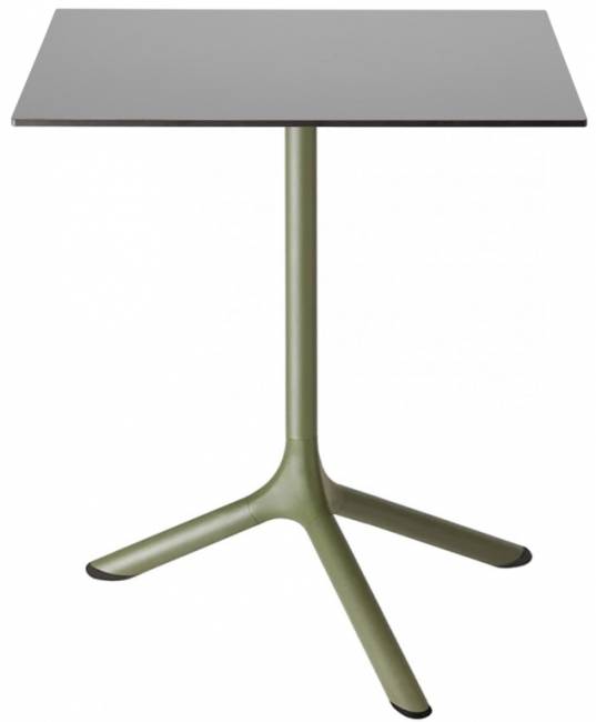 Стол ламинированный обеденный Tripe оливковый, светло-серый 600х600х740 мм