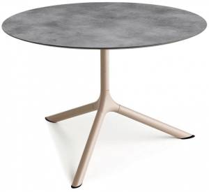 Столик ламинированный кофейный Tripe Maxi тортора, цементный Ø800х510 мм
