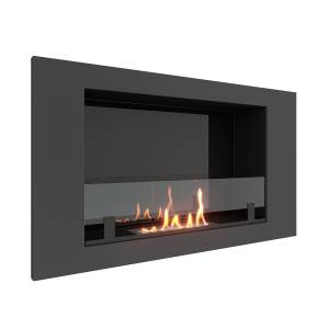 Биокамин встраиваемый SteelHeat LONG 900 LITE (Стекло + Стемалит)