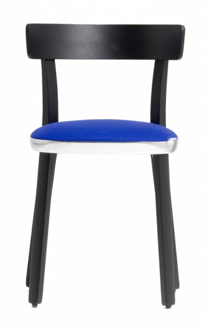 Стул деревянный с мягкой обивкой Folk полированный алюминиевый, черный ясень, синий 450х445х745 мм Стул деревянный с мягкой обивкой Folk полированный алюминиевый, черный ясень, синий 450х445х745 мм