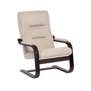 Кресло Leset Оскар Орех текстура V18 бежевый