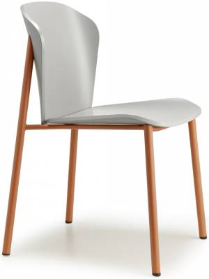 Стул деревянный Finn Metal Wood терракотовый, матовый серый бук 480х530х780 мм