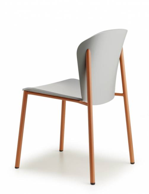 Стул деревянный Finn Metal Wood терракотовый, матовый серый бук 480х530х780 мм Стул деревянный Finn Metal Wood терракотовый, матовый серый бук 480х530х780 мм