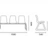 Система с тремя сиденьями X-Treme Bench 1500х540х840 мм
