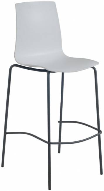 Стул пластиковый барный X-Treme BSL Pro антрацит, белый 520х520х1100 мм