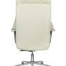 Кресло офисное / Президент / сталь + хром / слоновая кость кожа