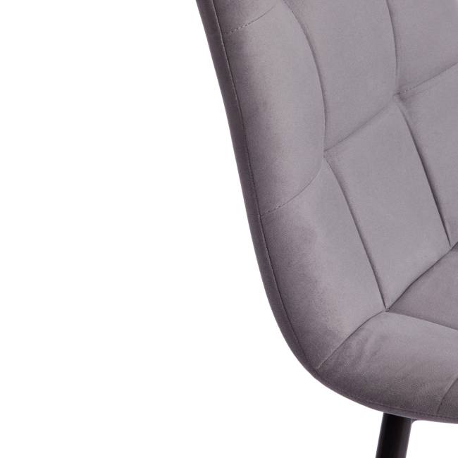 Стул CHILLY MAX  Велюр/металл , 45 х 54 х 90 см , темно-серый/черный (Комплект из 2 шт.) темно-серый Велюр/металл
