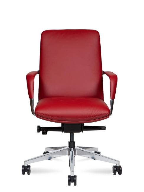 Кресло офисное / Нэо LB / Neo LB / красная кожа / алюминиевая база Кресло офисное / Нэо LB / Neo LB / красная кожа / алюминиевая база