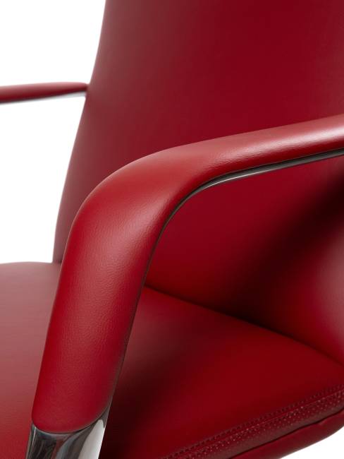Кресло офисное / Нэо LB / Neo LB / красная кожа / алюминиевая база Кресло офисное / Нэо LB / Neo LB / красная кожа / алюминиевая база