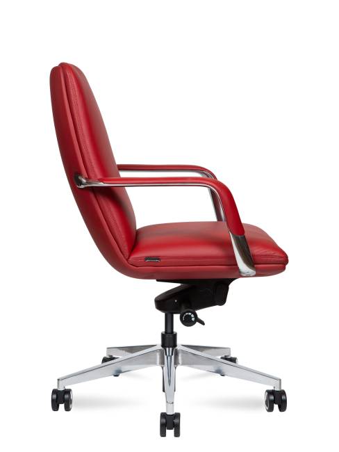 Кресло офисное / Нэо LB / Neo LB / красная кожа / алюминиевая база Кресло офисное / Нэо LB / Neo LB / красная кожа / алюминиевая база