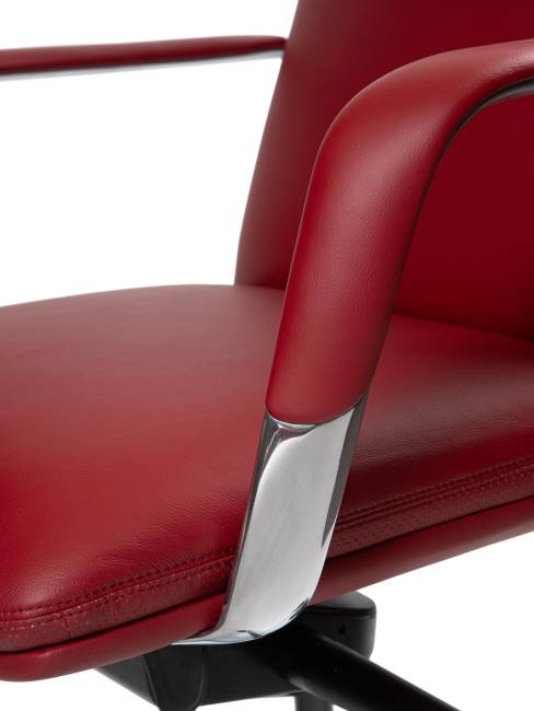 Кресло офисное / Нэо LB / Neo LB / красная кожа / алюминиевая база Кресло офисное / Нэо LB / Neo LB / красная кожа / алюминиевая база