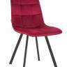 Стул обеденный DOBRIN ALEX SQUARE, черные матовые ножки, бордовый велюр (V108-85)