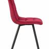 Стул обеденный DOBRIN ALEX SQUARE, черные матовые ножки, бордовый велюр (V108-85)