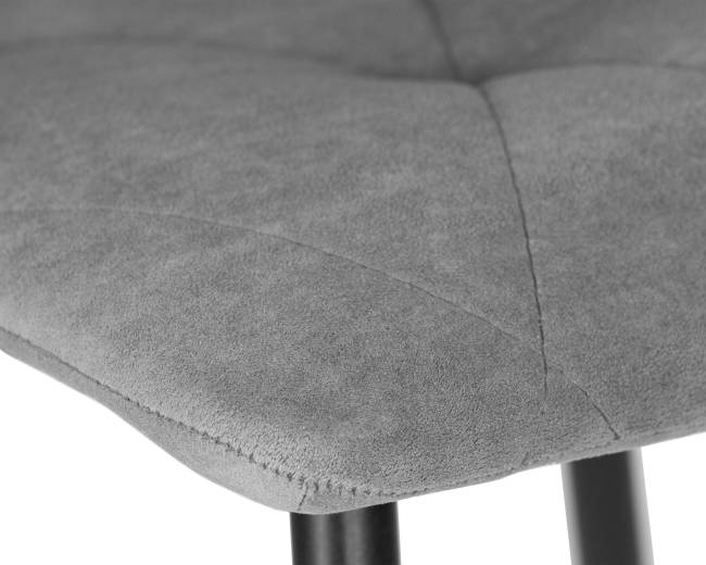 Стул обеденный DOBRIN CHILLY ROMBO, Серый Simple 33, основание черное