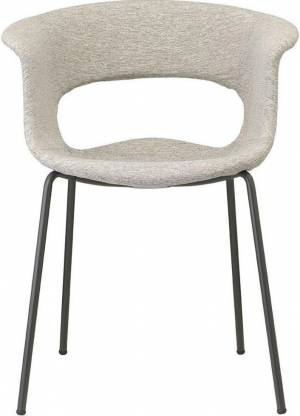 Кресло с обивкой Miss B Pop coated steel frame антрацит, светло-серый 580х580х770 мм