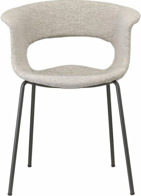 Кресло с обивкой Miss B Pop coated steel frame антрацит, светло-серый 580х580х770 мм