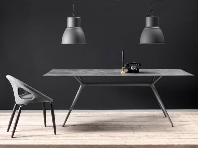 Столешница прямоугольная для подстолья Metropolis L цементный 1600х900х12 мм