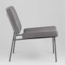 Кресло Эбигейл велюр серый, каркас серый