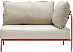 Модуль правый с подушками Flap терракотовый, кремовый 1300х850х880 мм