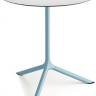 Стол ламинированный обеденный Tripe Maxi голубой, белый Ø800х740 мм