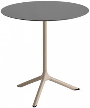 Стол ламинированный обеденный Tripe тортора, антрацит Ø700х740 мм