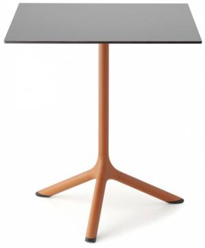 Стол ламинированный обеденный Tripe терракотовый, светло-серый 600х600х740 мм