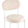Стул Бриф SN велюр молочный каркас белый муар