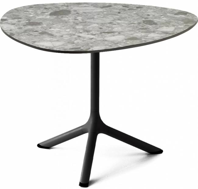 Столик ламинированный кофейный Tripe черный, зернистый 640х640х510 мм