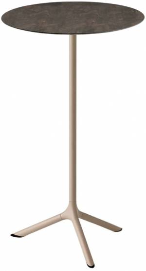 Стол ламинированный барный Tripe тортора, кортен Ø600х1100 мм