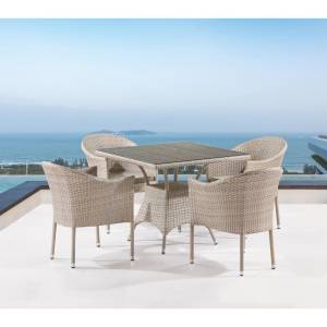 Комплект плетеной мебели T190B/Y350A-W85-90x90 Latte 4Pcs Комплект плетеной мебели T190B/Y350A-W85-90x90 Latte 4Pcs