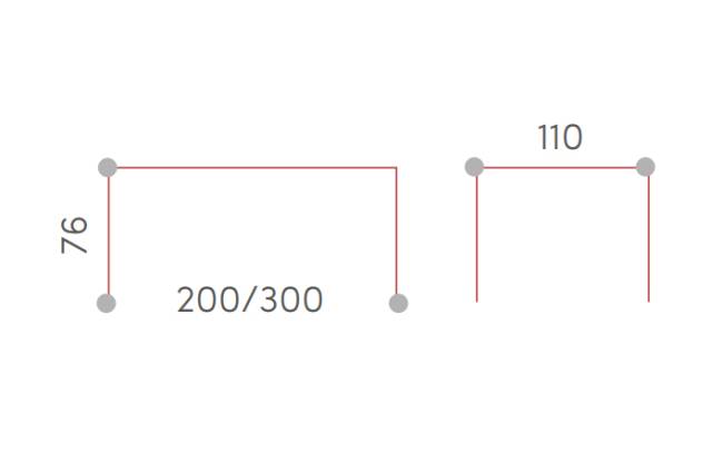 Стол металлический раздвижной Panarea антрацит 2000-3000х1100х760 мм