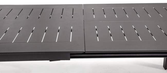 Стол металлический раздвижной Panarea антрацит 2000-3000х1100х760 мм