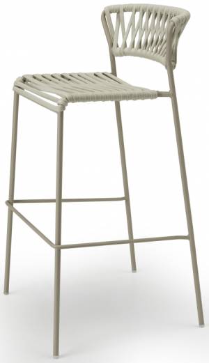 Стул барный плетеный Lisa Filo тортора, глиняный 500х500х980 мм