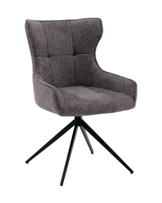 Стул Carlene вращающийся серый