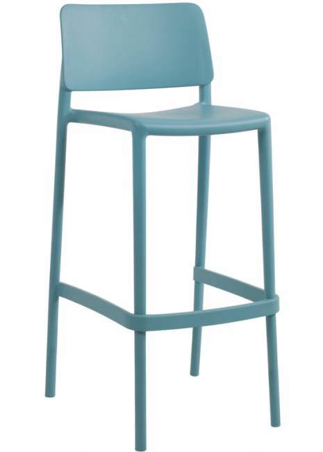 Стул пластиковый барный Joy-S Bar 75 голубой 478х507.5х994 мм Стул пластиковый барный Joy-S Bar 75 голубой 478х507.5х994 мм