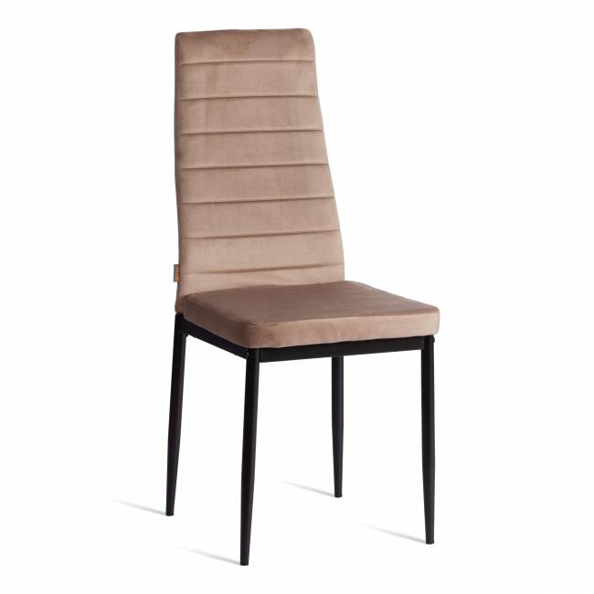 Стул Easy (mod. JSC02-1) / 1 шт. в упаковке металл, флок, 41 х 52 х 96 см, Beige (бежевый) HLR8 / черный Beige (бежевый) HLR8 / черный металл, флок