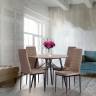 Стул Easy (mod. JSC02-1) / 1 шт. в упаковке металл, флок, 41 х 52 х 96 см, Beige (бежевый) HLR8 / черный Beige (бежевый) HLR8 / черный металл, флок