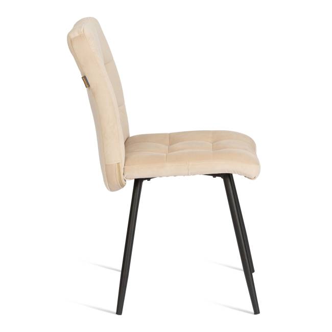 Стул обеденный Medeo велюр, 47х56х89, молочный/черный, (Porsche 2) белый велюр Стул обеденный Medeo велюр, 47х56х89, молочный/черный, (Porsche 2) белый велюр