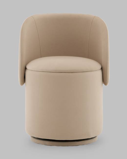 Пуф-трансформер Таунсвилл вращающийся с ящиком велюр бежевый