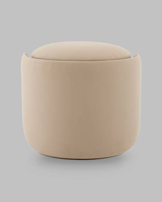 Пуф-трансформер Таунсвилл вращающийся с ящиком велюр бежевый