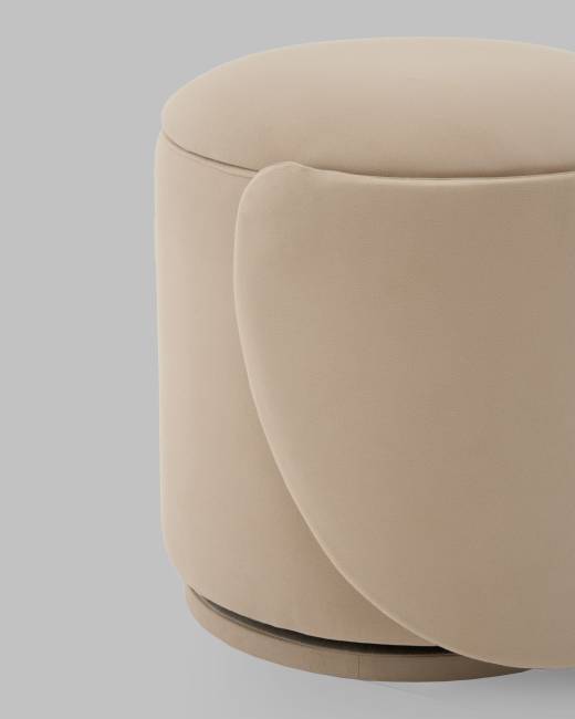 Пуф-трансформер Таунсвилл вращающийся с ящиком велюр бежевый