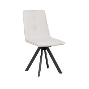 Стул Leset Умбра 360 (поворотный механизм) Молочный Чёрный