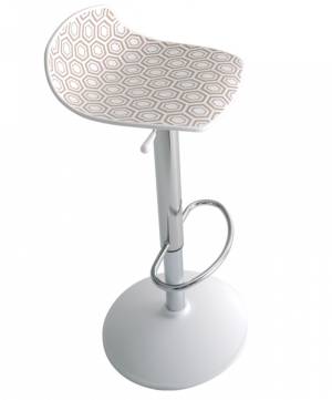 Стул пластиковый барный Alhambra 97A белый 400х400х750 мм