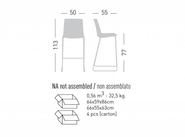 Стул барный с обивкой Akami ST 76 500х550х1130 мм Стул барный с обивкой Akami ST 76 500х550х1130 мм