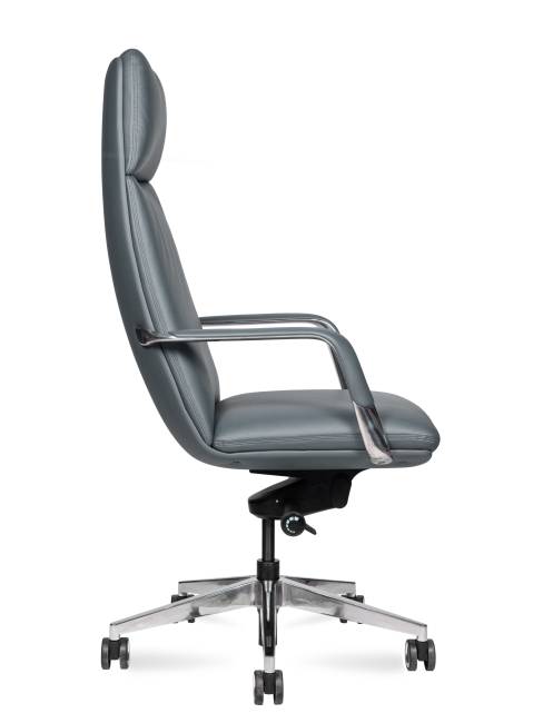 Кресло офисное / Нэо / Neo / серая кожа / алюминиевая база Кресло офисное / Нэо / Neo / серая кожа / алюминиевая база