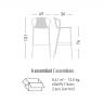 Стул барный с обивкой Kasia Stool 76 490х360х1010 мм Стул барный с обивкой Kasia Stool 76 490х360х1010 мм