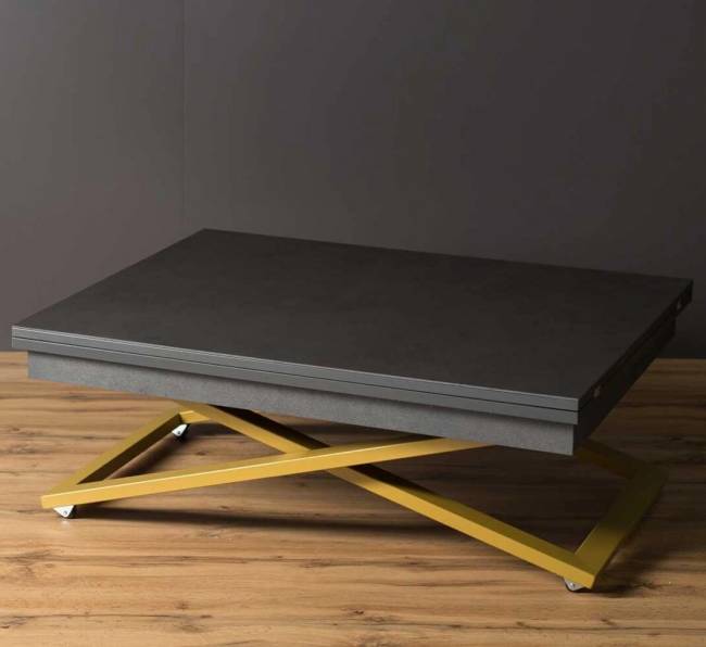 Стол-трансформер Левмар Cross P03/S90 Антрацит/золото