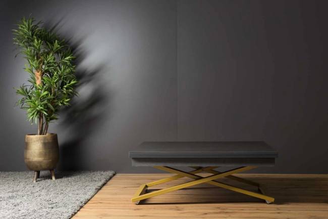 Стол-трансформер Левмар Cross P03/S90 Антрацит/золото