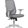 Кресло офисное / Бэст LB грэй / Best LB grey / серый пластик / серая сетка / серая ткань